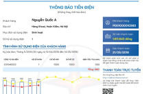 EVN áp dụng mẫu hóa đơn tiền điện mới, người dùng có thể theo dõi lượng điện tiêu thụ và số tiền rõ ràng