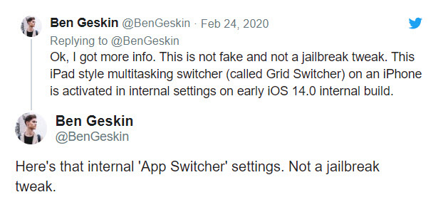 Lộ diện iOS 14 trên iPhone, giao diện đa nhiệm giống iPad - Ảnh 3. Lộ diện iOS 14 trên iPhone, giao diện đa nhiệm giống iPad - Ảnh 3.