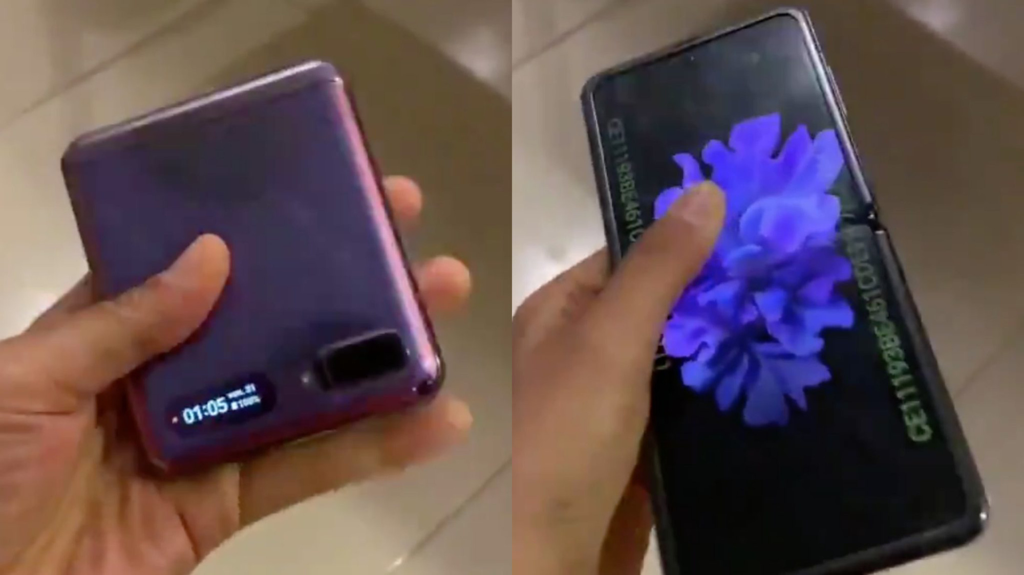 Rò rỉ video sử dụng thực tế "hộp trang điểm" Samsung Galaxy Z Flip - Ảnh 2. Rò rỉ video sử dụng thực tế "hộp trang điểm" Samsung Galaxy Z Flip - Ảnh 2.