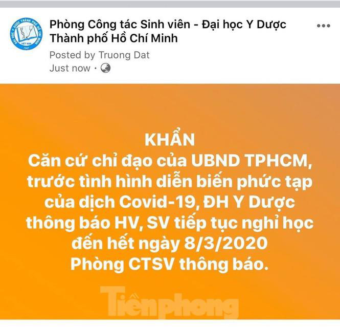 Phút chót nhiều đại học cho học sinh nghỉ vì dịch Covid-19, sinh viên trở tay không kịp - Ảnh 1. Phút chót nhiều đại học cho học sinh nghỉ vì dịch Covid-19, sinh viên trở tay không kịp - Ảnh 1.