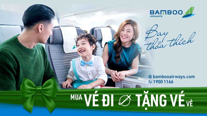 Bamboo Airways triển khai chương trình ưu đãi mua vé đi, tặng vé về - Ảnh 1. Bamboo Airways triển khai chương trình ưu đãi mua vé đi, tặng vé về - Ảnh 1.