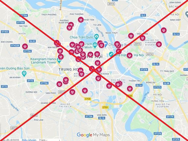 Công an Hà Nội: Bản đồ dịch Covid-19 không chính xác - Ảnh 1.