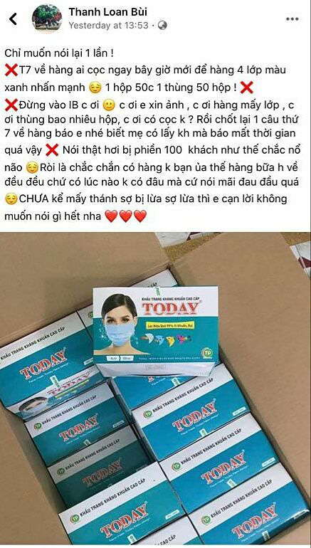 Rộ chiêu lừa đảo bằng khẩu trang giá rẻ - Ảnh 1. Rộ chiêu lừa đảo bằng khẩu trang giá rẻ - Ảnh 1.