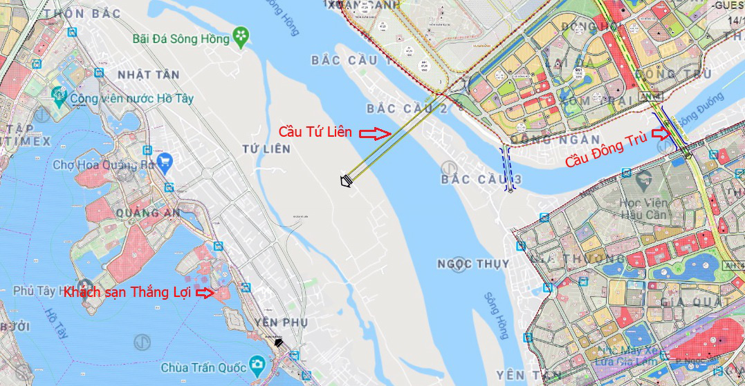 Những dự án hưởng lợi từ qui hoạch cầu Tứ Liên, Hà Nội - Ảnh 1. Những dự án hưởng lợi từ qui hoạch cầu Tứ Liên, Hà Nội - Ảnh 1.