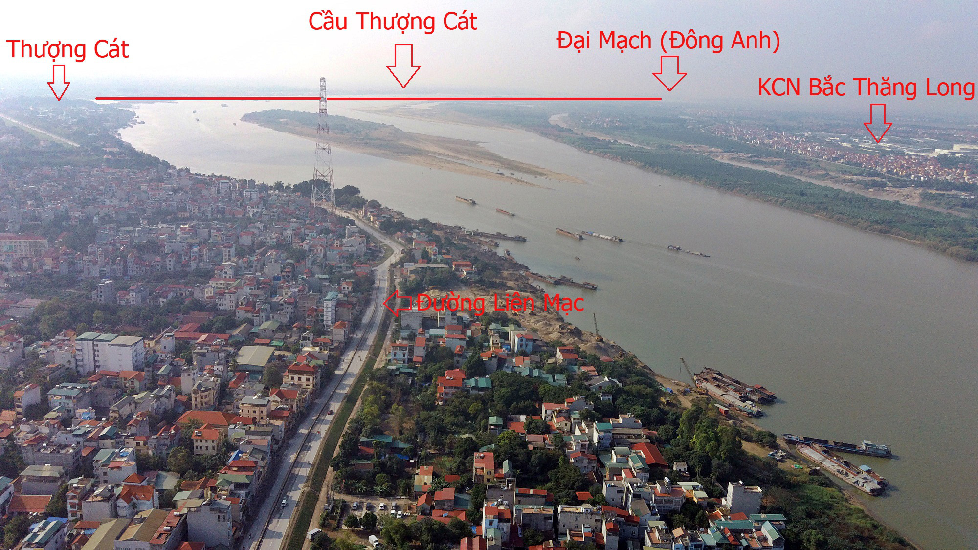 Cầu sẽ mở theo qui hoạch ở Hà Nội: Toàn cảnh cầu Thượng Cát nối Bắc Từ Liêm với Đông Anh - Ảnh 17. Cầu sẽ mở theo qui hoạch ở Hà Nội: Toàn cảnh cầu Thượng Cát nối Bắc Từ Liêm với Đông Anh - Ảnh 17.