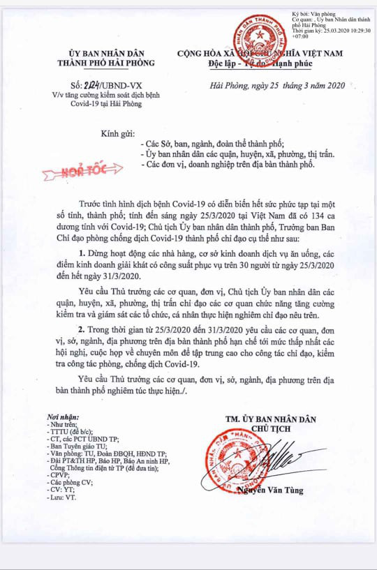 Hải Phòng tạm đóng cửa hàng quán phục vụ trên 30 người - Ảnh 1. Hải Phòng tạm đóng cửa hàng quán phục vụ trên 30 người - Ảnh 1.