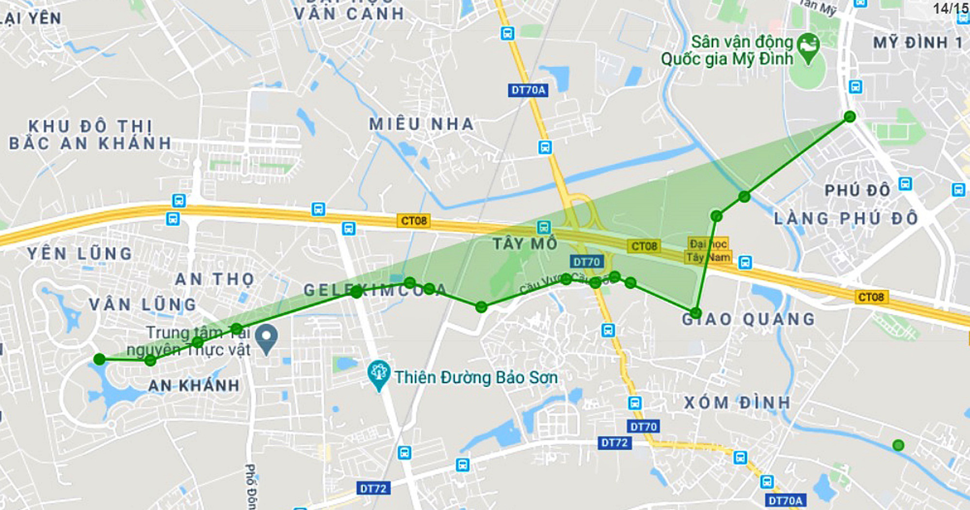 Những dự án hưởng lợi từ đường nối KĐT Nam An Khánh đến Sân vận động Mỹ Đình - Ảnh 1. Những dự án hưởng lợi từ đường nối KĐT Nam An Khánh đến Sân vận động Mỹ Đình - Ảnh 1.