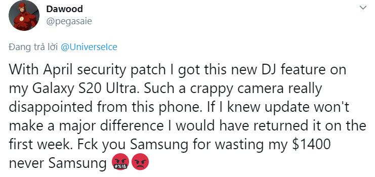 Samsung Galaxy S20 Ultra chạy Exynos bị tố hao pin, nóng máy, lỗi tự động lấy nét . - Ảnh 3. Samsung Galaxy S20 Ultra chạy Exynos bị tố hao pin, nóng máy, lỗi tự động lấy nét . - Ảnh 3.