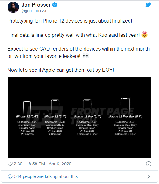 Thêm thông tin cho thấy iPhone 12 sẽ có nhiều “thành viên” nhất - Ảnh 1. Thêm thông tin cho thấy iPhone 12 sẽ có nhiều “thành viên” nhất - Ảnh 1.