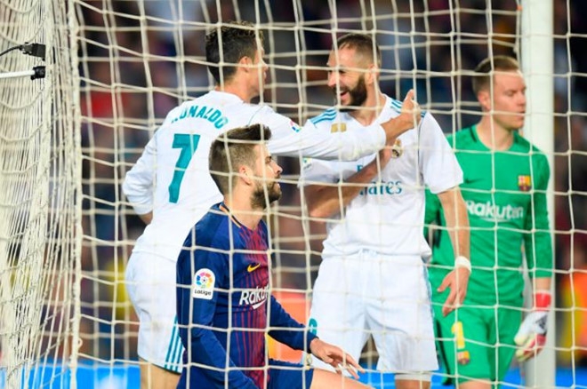 barcelona 2 2 real madrid ronaldo goi messi tra loi