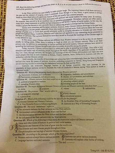 nhieu thi sinh tu tin gianh diem cao mon tieng anh