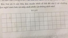 Bài toán tiểu học nhốt thỏ vào chuồng làm khó phụ huynh