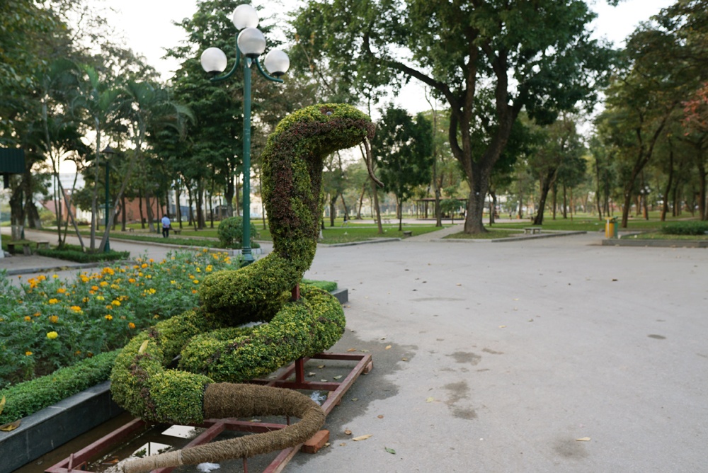 ngam 12 con giap lam bang cay hoa don tet mau tuat o ha noi
