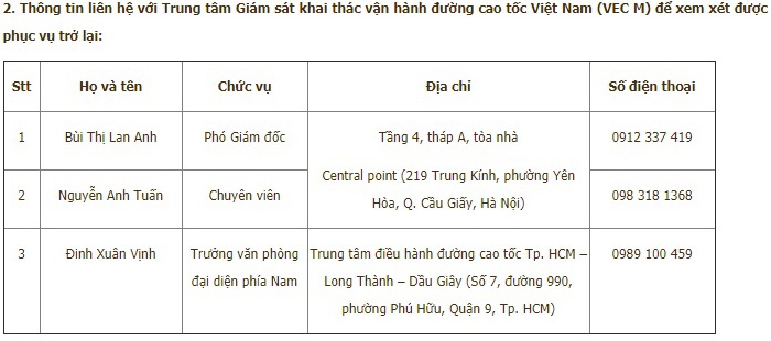 he lo bat ngo ve loat thong bao tu choi phuc vu o to cua vec e