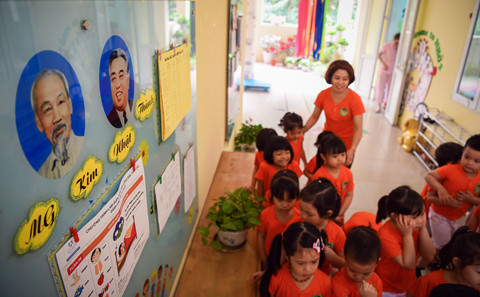 Ngôi trường có lớp học mang tên lãnh tụ Triều Tiên ở Hà Nội ngoi truong co lop hoc mang ten lanh tu trieu tien o ha noi