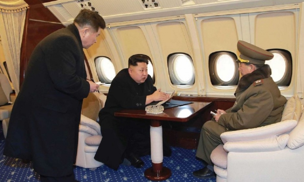dan may bay phuc vu kim jong un trong cac chuyen cong du