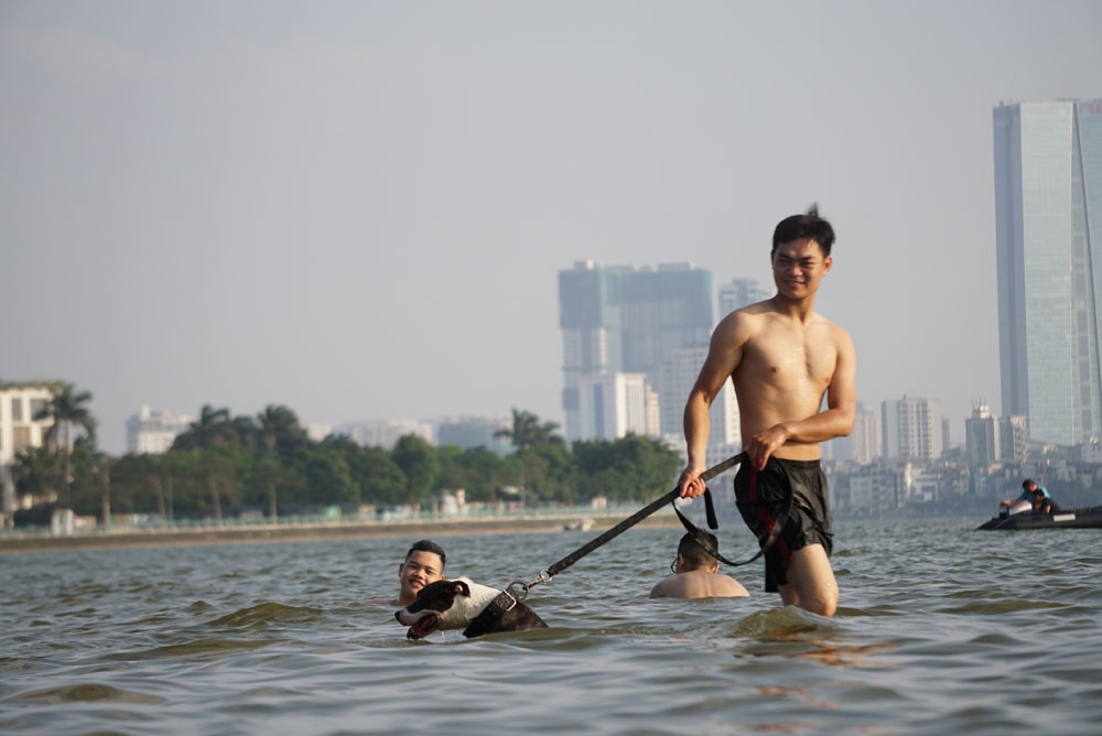 nang nong nguoi ha noi va thu cung do xo tam ho tay giai nhiet