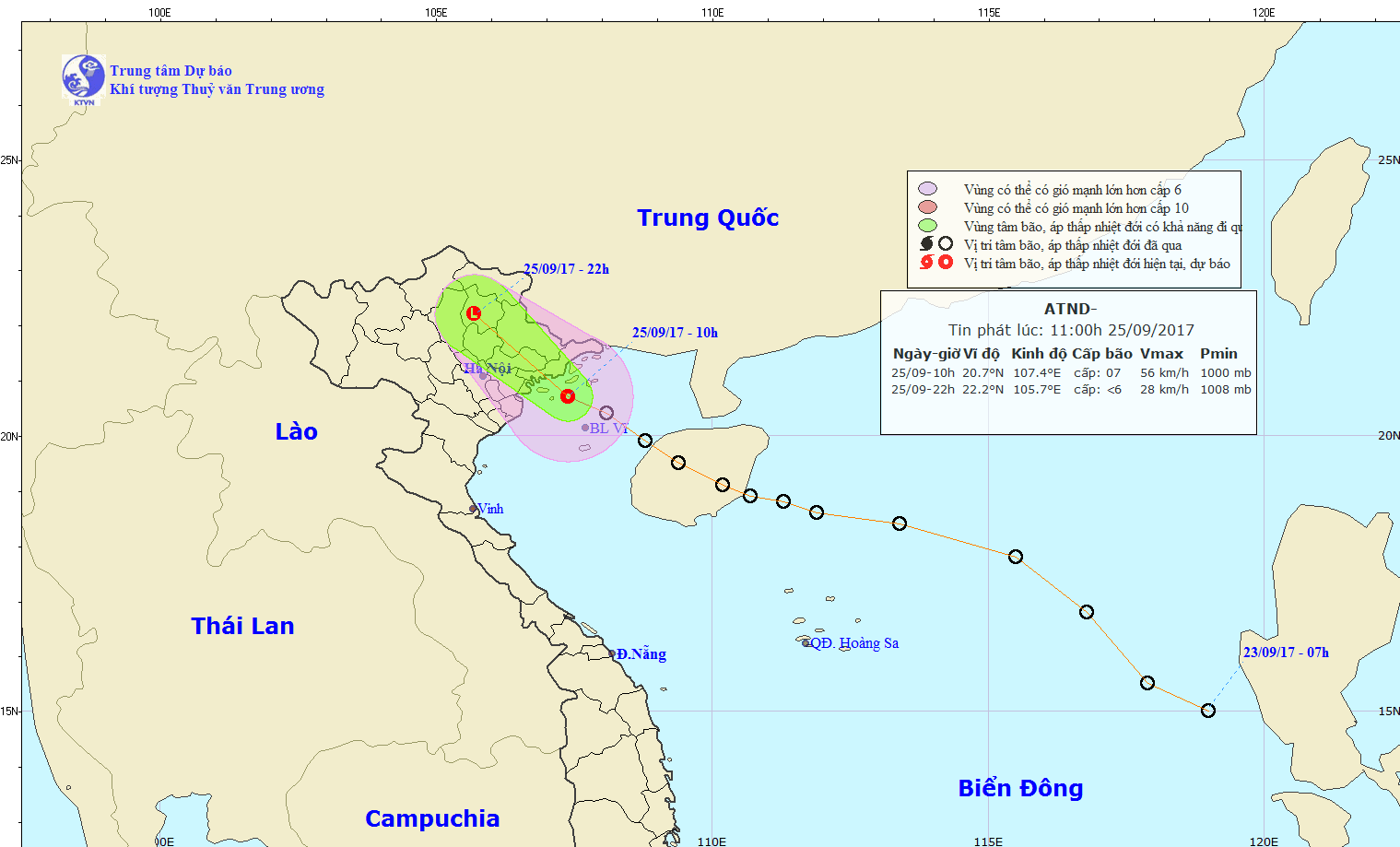 yeu cau ngung giao thong van tai tren bien do ap thap nhiet doi