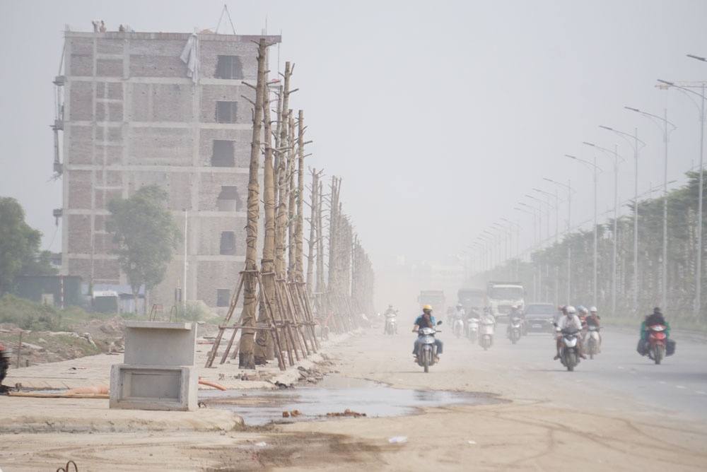 dan phoi thoc trong rau tren duong bt 5000 ti qua 4 quan huyen cua ha noi
