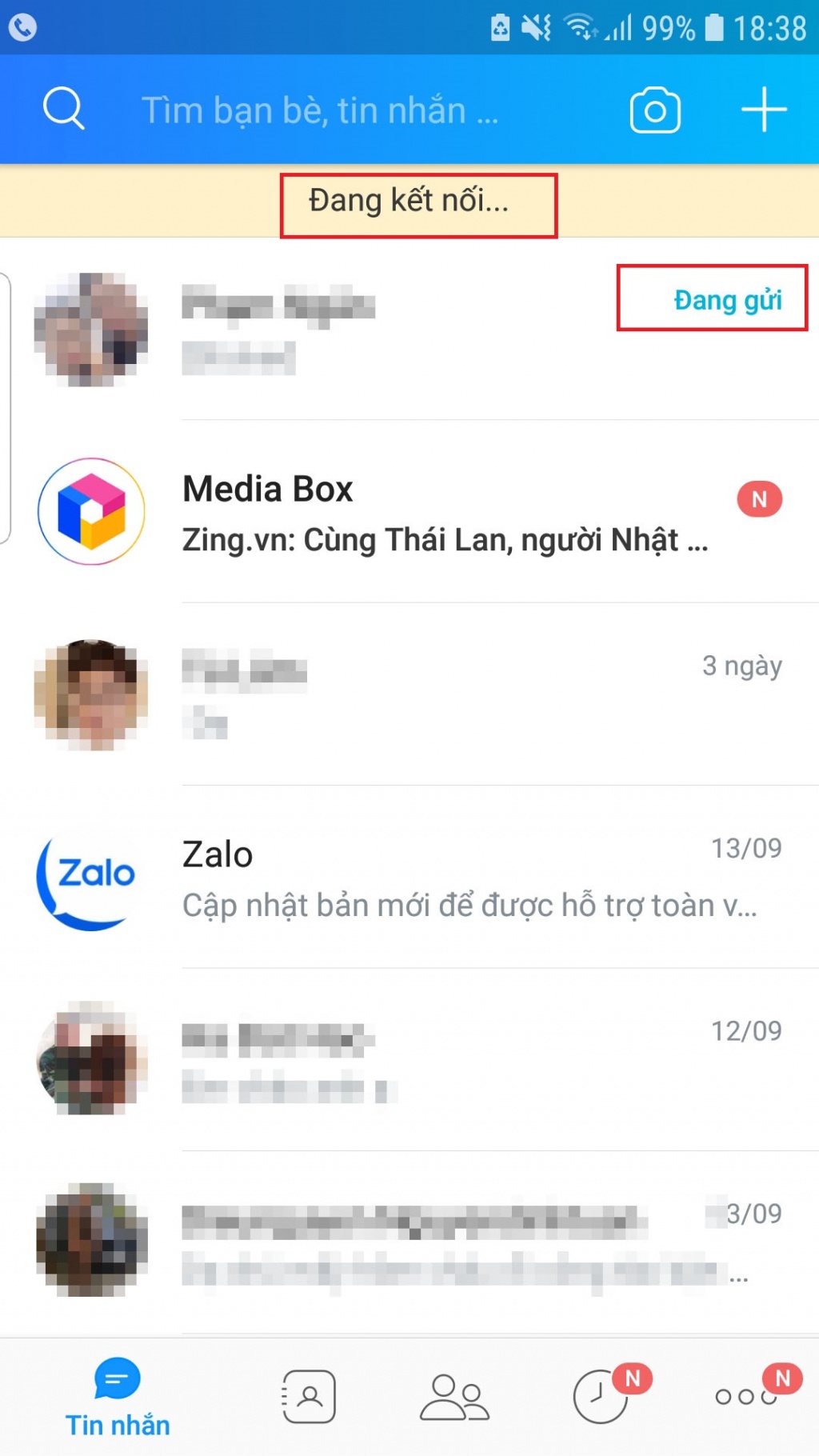 dich vu zalo cua vng van chua truy cap duoc
