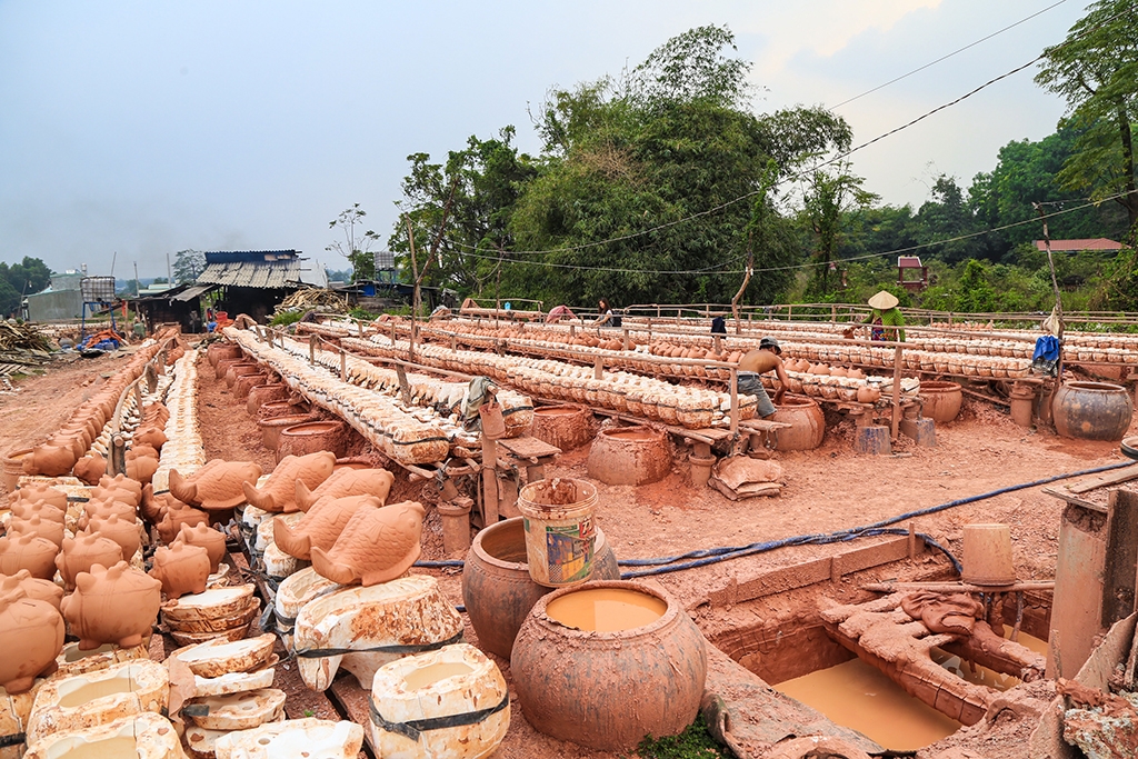 lang gom binh duong hoi ha san xuat ga vang don tet dinh dau