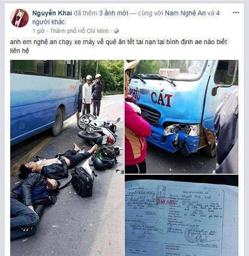 thieu tien di o to nam thanh nien tu vong khi ve que an tet bang xe may