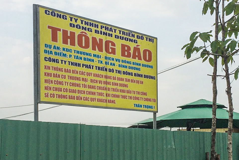 hang nghin nen dat du an dong binh duong duoc ban tren giay