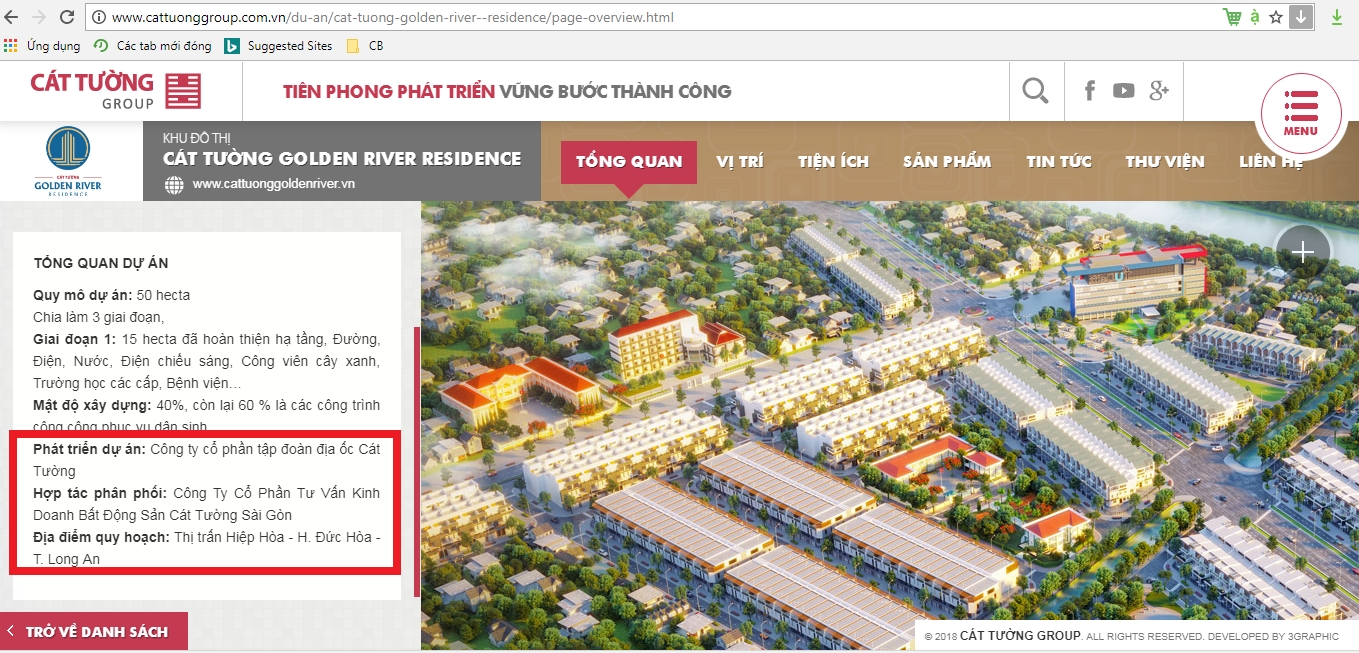 khong co du an nao ten la golden river residence o huyen duc hoa long an