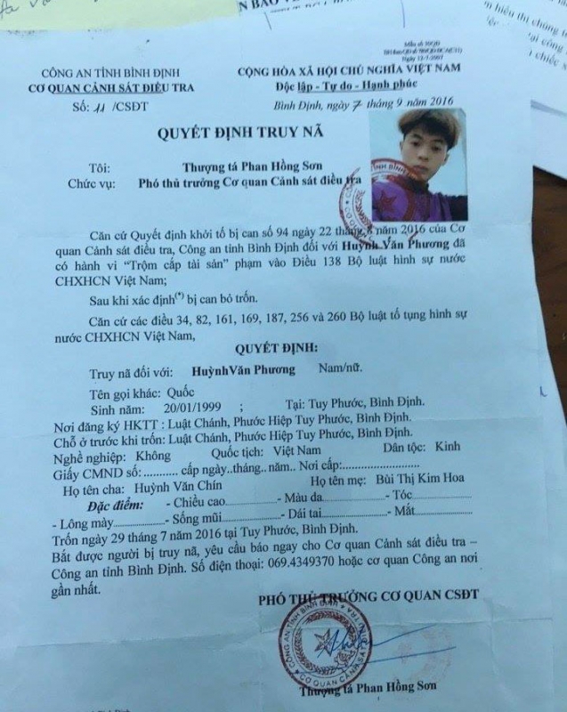 bat giu doi tuong tron truy na tu binh dinh vao binh duong