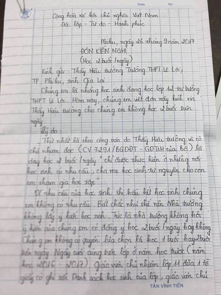 hon 100 hoc sinh kien nghi truong bo day hoc them nha truong thieu ton trong hoc sinh