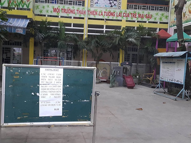 tuong truong mam non sap vi cong trinh ben canh thao do