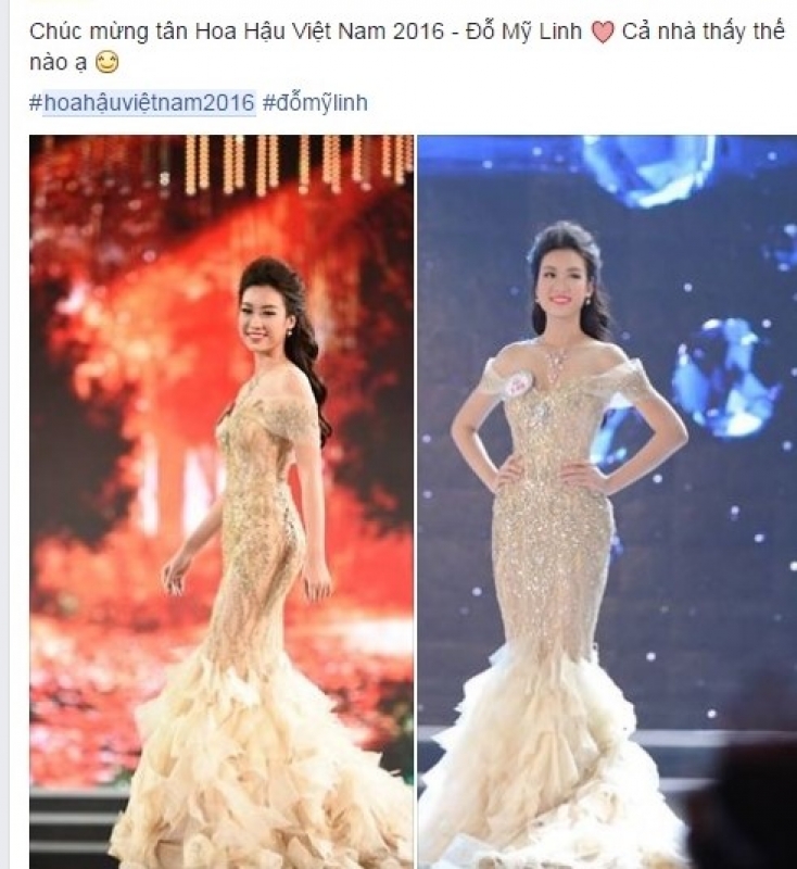 vi sao hoa hau viet nam 2016 do my linh khoa tai khoan facebook