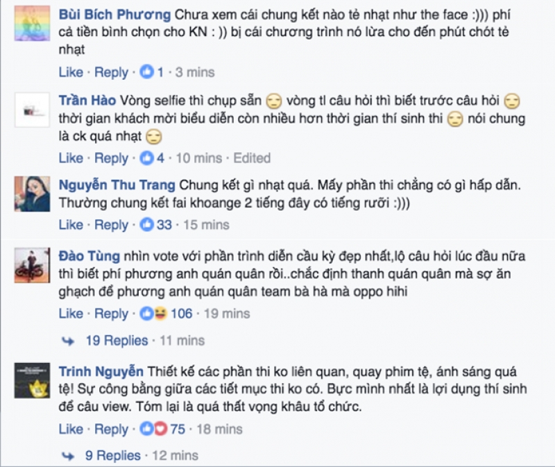 dan mang mat ngu vi cau hoi quan quan the face 2016 nhan duoc giai thuong gi