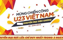 Cơn bão giảm giá 23% của các cửa hàng mừng U23 Việt Nam thắng trận