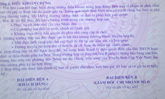khan gia bi thiet trong hop dong long leo voi vtvcab