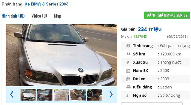 Những chiếc ô tô BMW cũ này đang rao bán tầm giá 200 triệu đồng tại Việt Nam nhung chiec o to bmw cu nay dang rao ban tam gia 200 trieu dong tai viet nam