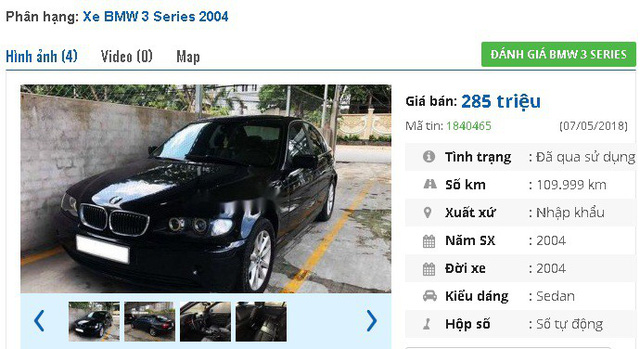 nhung chiec o to bmw cu nay dang rao ban tam gia 200 trieu dong tai viet nam