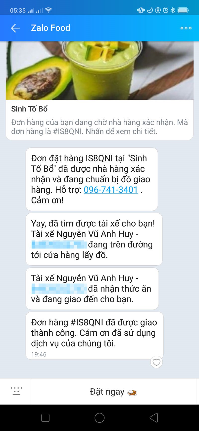 zalo tung dich vu giao do an zalo food khi van thu nghiem zalo taxi