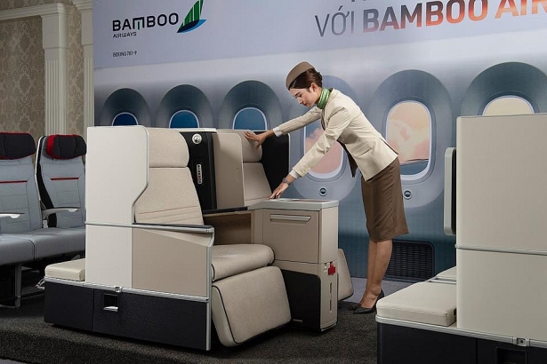 bamboo airways gioi thieu ghe thuong gia khi vua lo hinh anh may bay