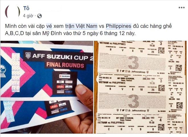 ve tran viet nam vs philippines tren mang duoc het gia gap 10 17 lan