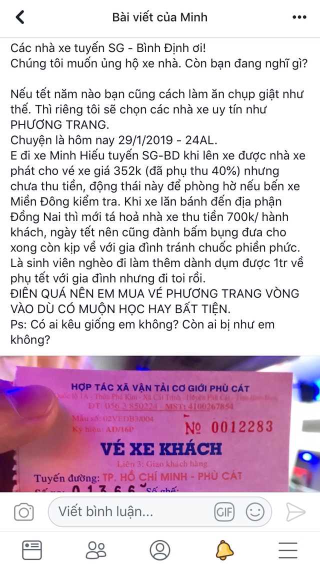 mua ve tai ben 352000 dong len xe bi thu 700000 dong