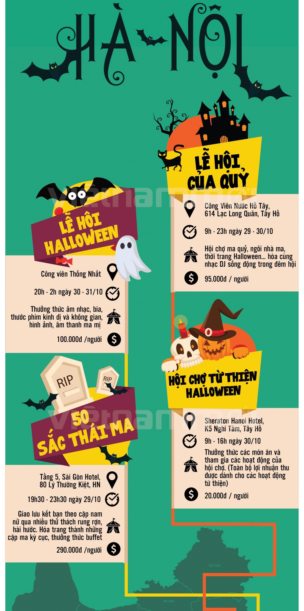 kham pha diem den le hoi halloween o ha noi nam nay