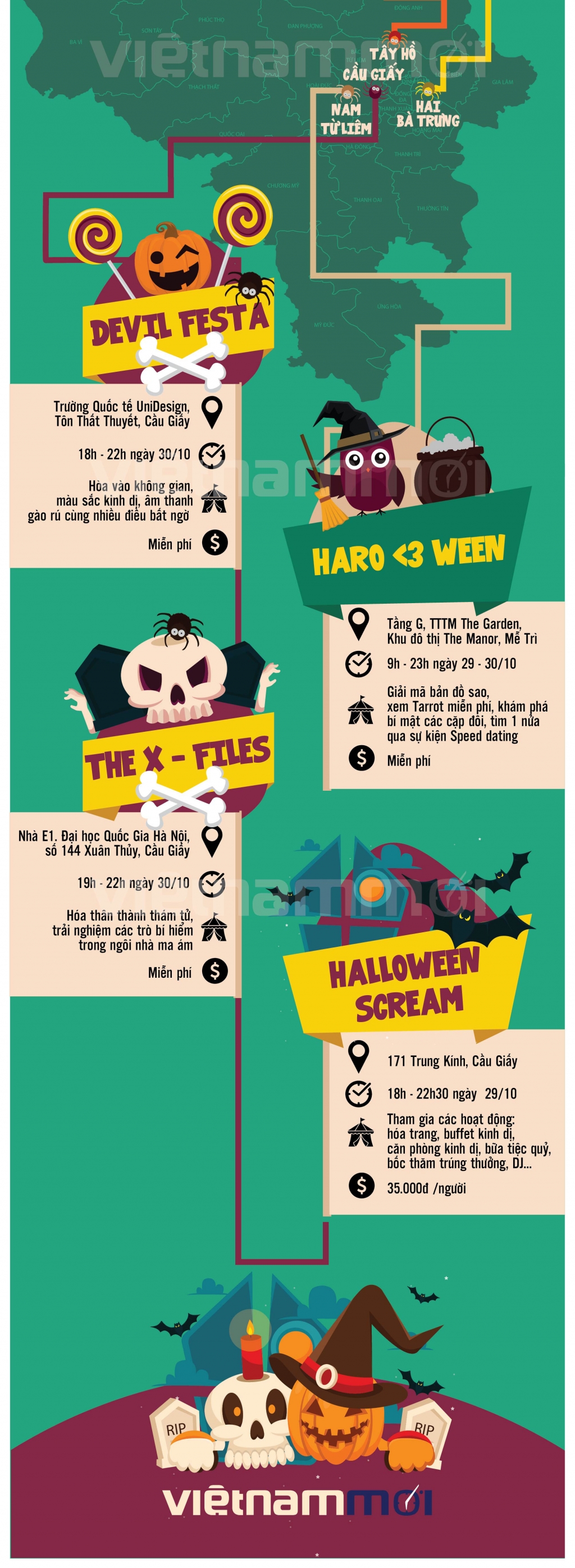 kham pha diem den le hoi halloween o ha noi nam nay