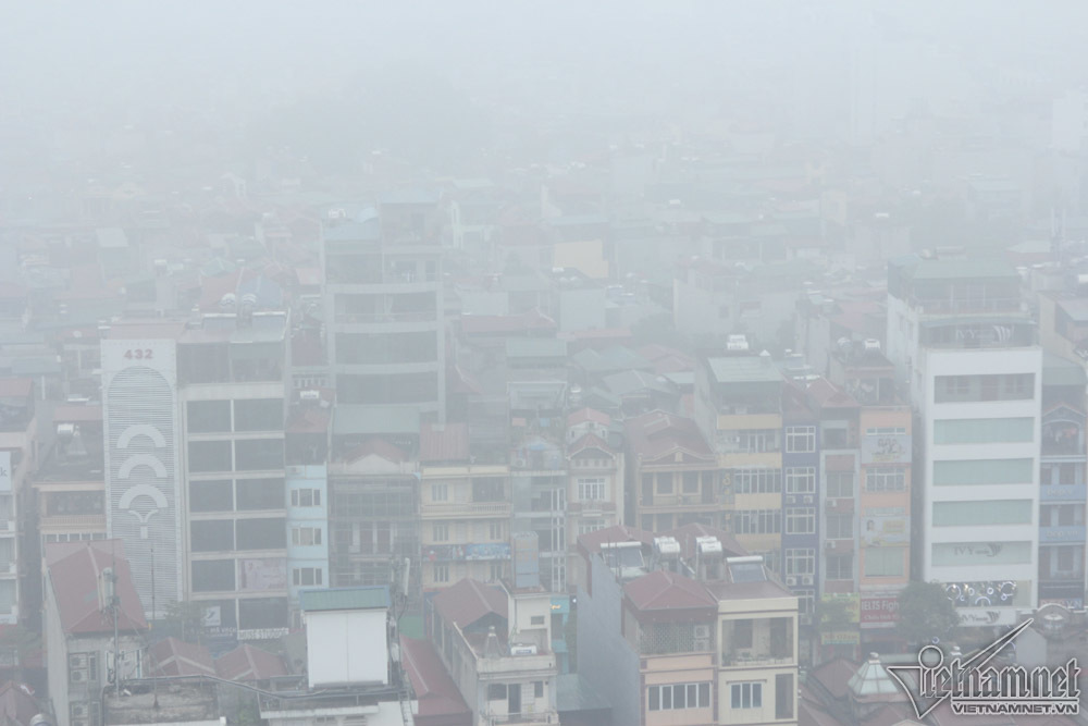 Hà Nội đặc quánh sương mù, cao ốc mất hút ha noi dac quanh suong mu cao oc mat hut