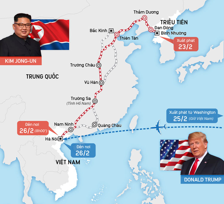 ly do chu tich kim jong un chon di tau 60 tieng den viet nam