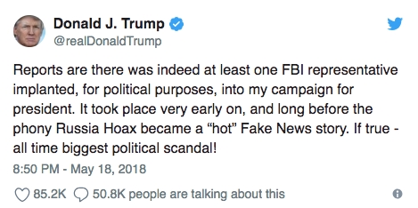 Nhân vật được FBI 'cài cắm' vào chiến dịch của ông Trump là ai? nhan vat duoc fbi cai cam vao chien dich cua ong trump la ai