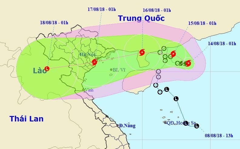 cap nhat tin moi ve bao bebinca tu dem 158 bac bo co mua rat to luong mua co the dat 250 350mm