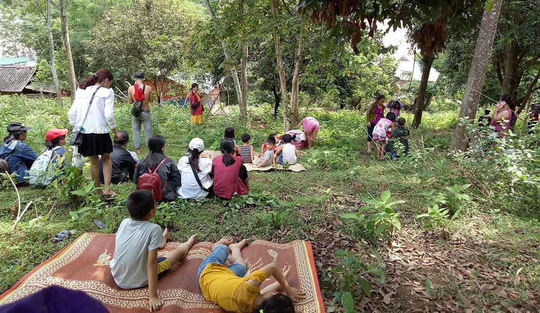 thuy dien xa lu gay cau dan hoi ha keo nhau len nui