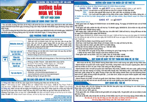 ve tau tet 2019 duoc bat dau ban ra tu 8h ngay 110