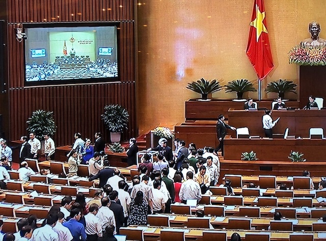 hinh anh cac dai bieu quoc hoi bo phieu bau chu tich nuoc